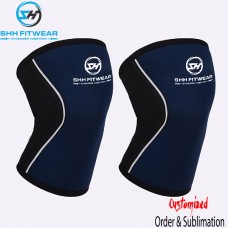 shhfitwear Knee Sleeve - 7mm - Navy - KS-031